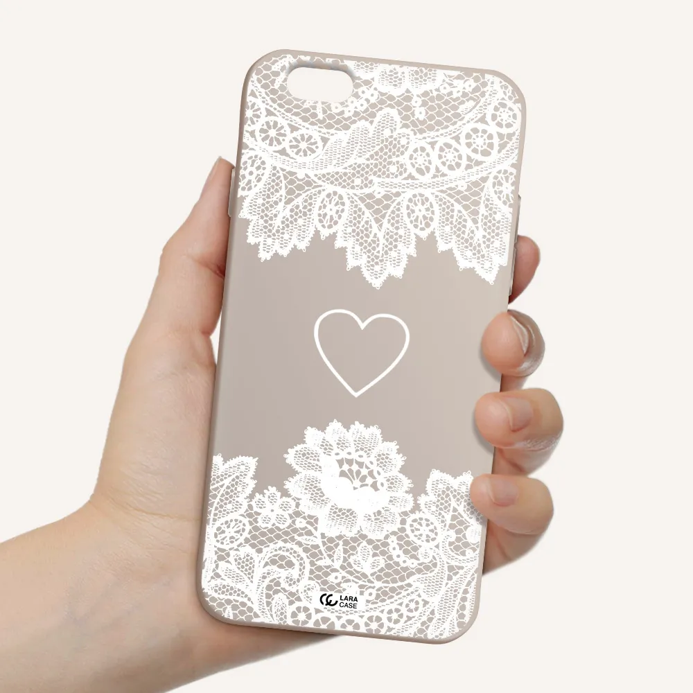 Mandala Heart Apple iPhone 6 Silicone Stone Case