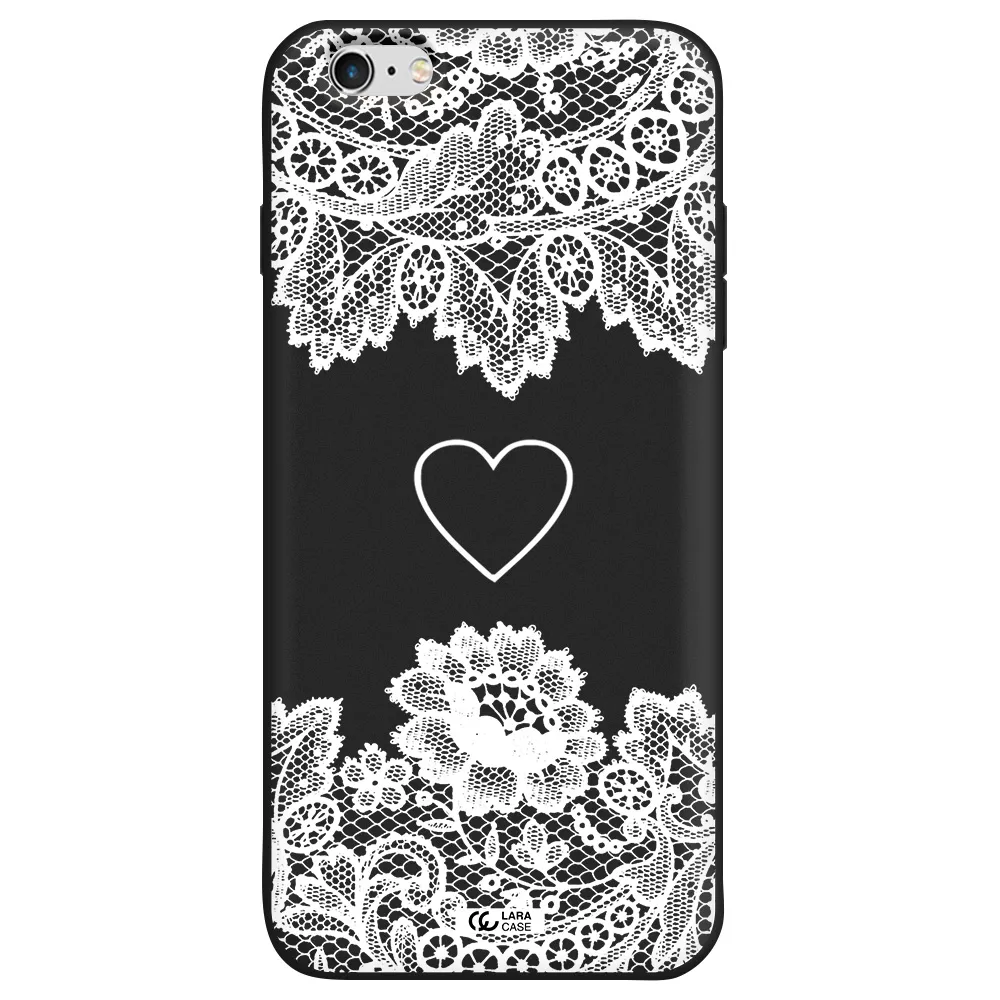 Mandala Heart Apple iPhone 6S Silicone black Case