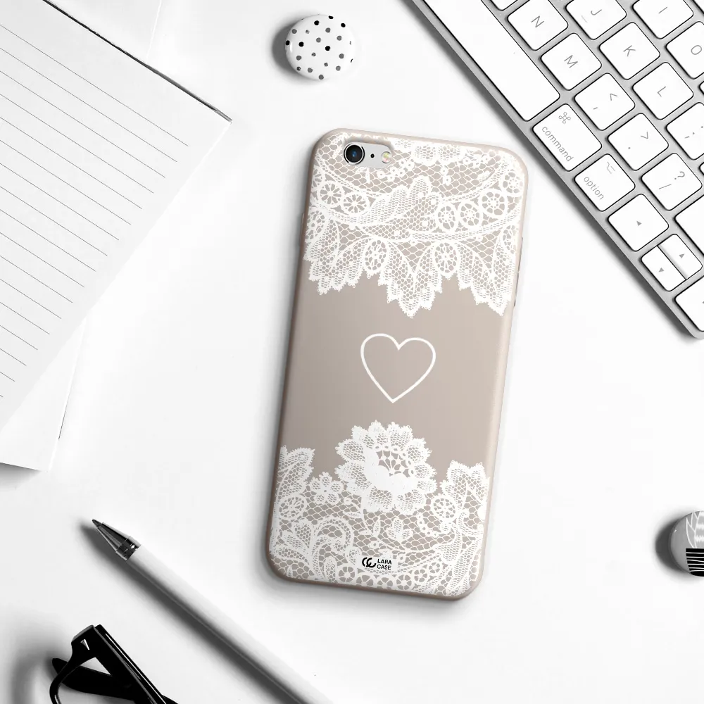 Mandala Heart Apple iPhone 6S Silicone Stone Case