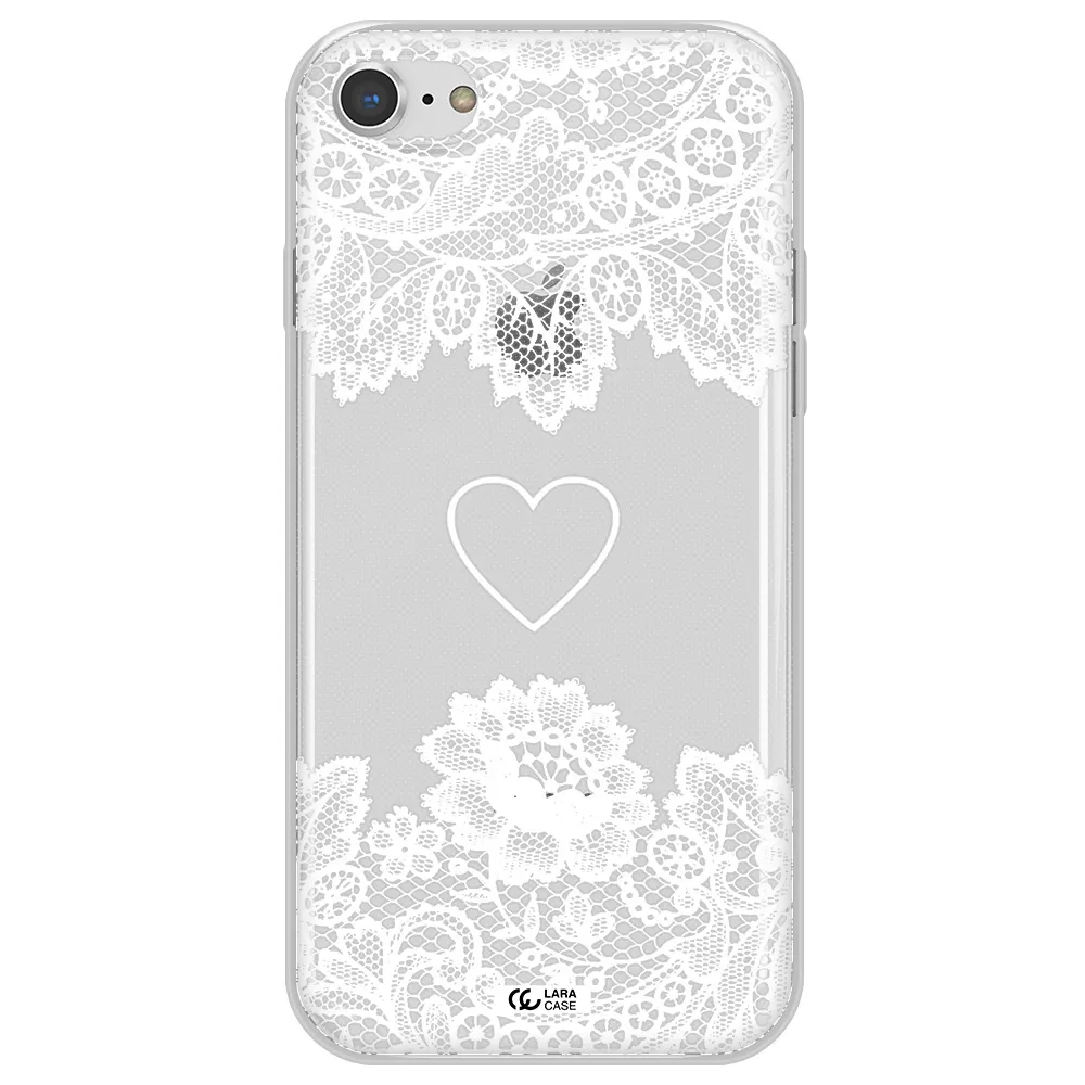 Mandala Heart Apple iPhone 7 Clear TPU Case