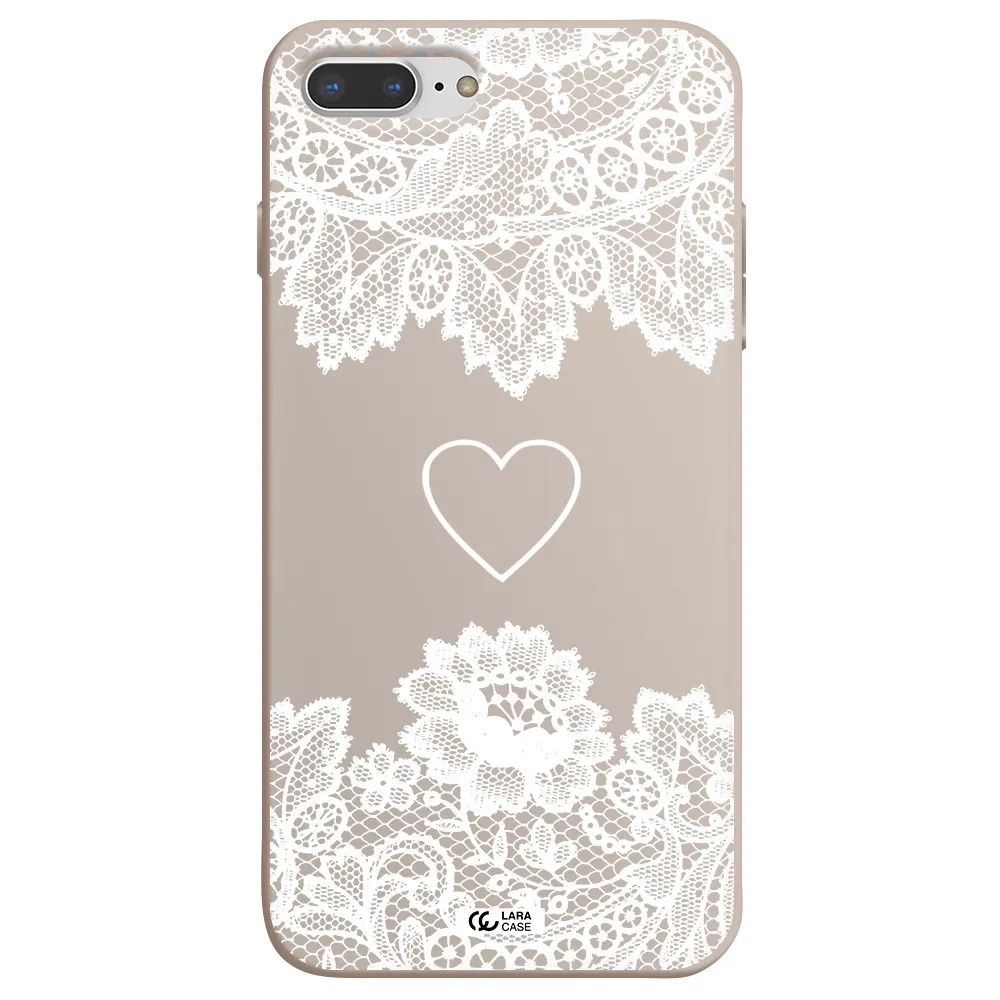 Mandala Heart Apple iPhone 7 plus Silicone Stone Case