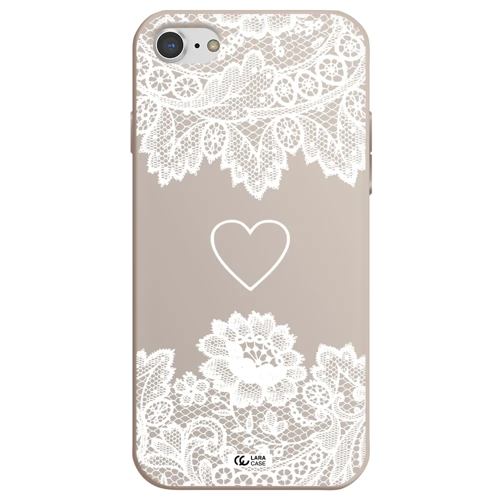 Mandala Heart Apple iPhone 7 Silicone Stone Case