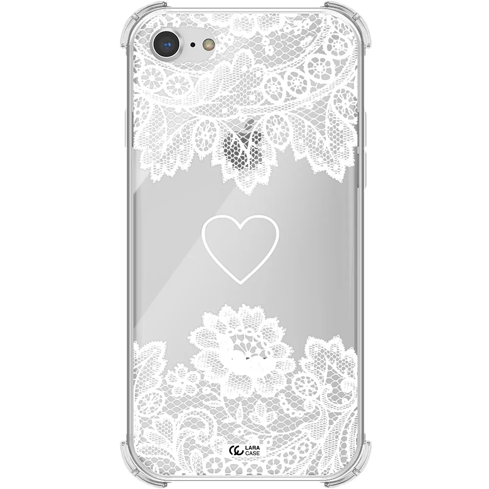 Mandala Heart Apple iPhone 8 Clear PC Case
