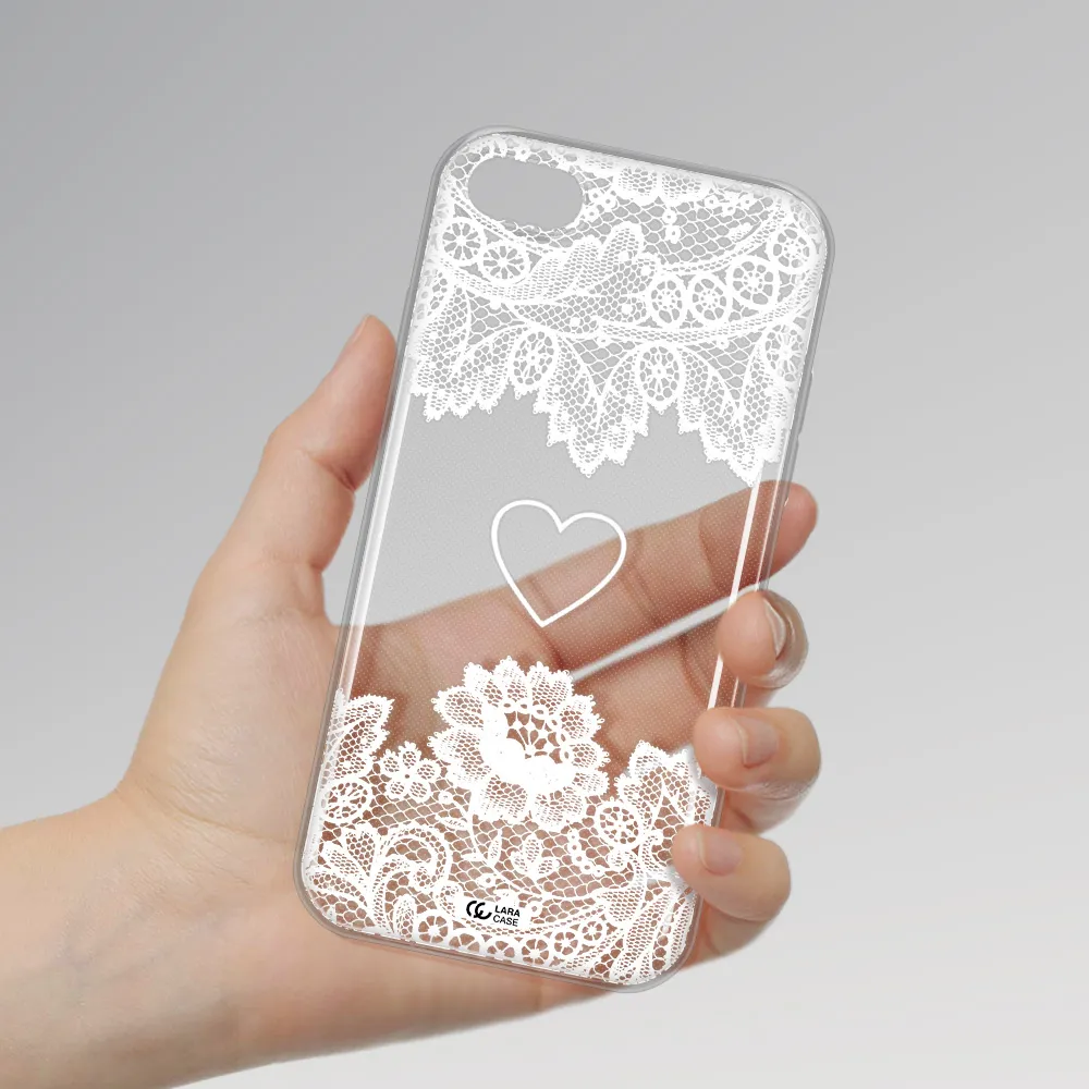 Mandala Heart Apple iPhone 8 Clear TPU Case