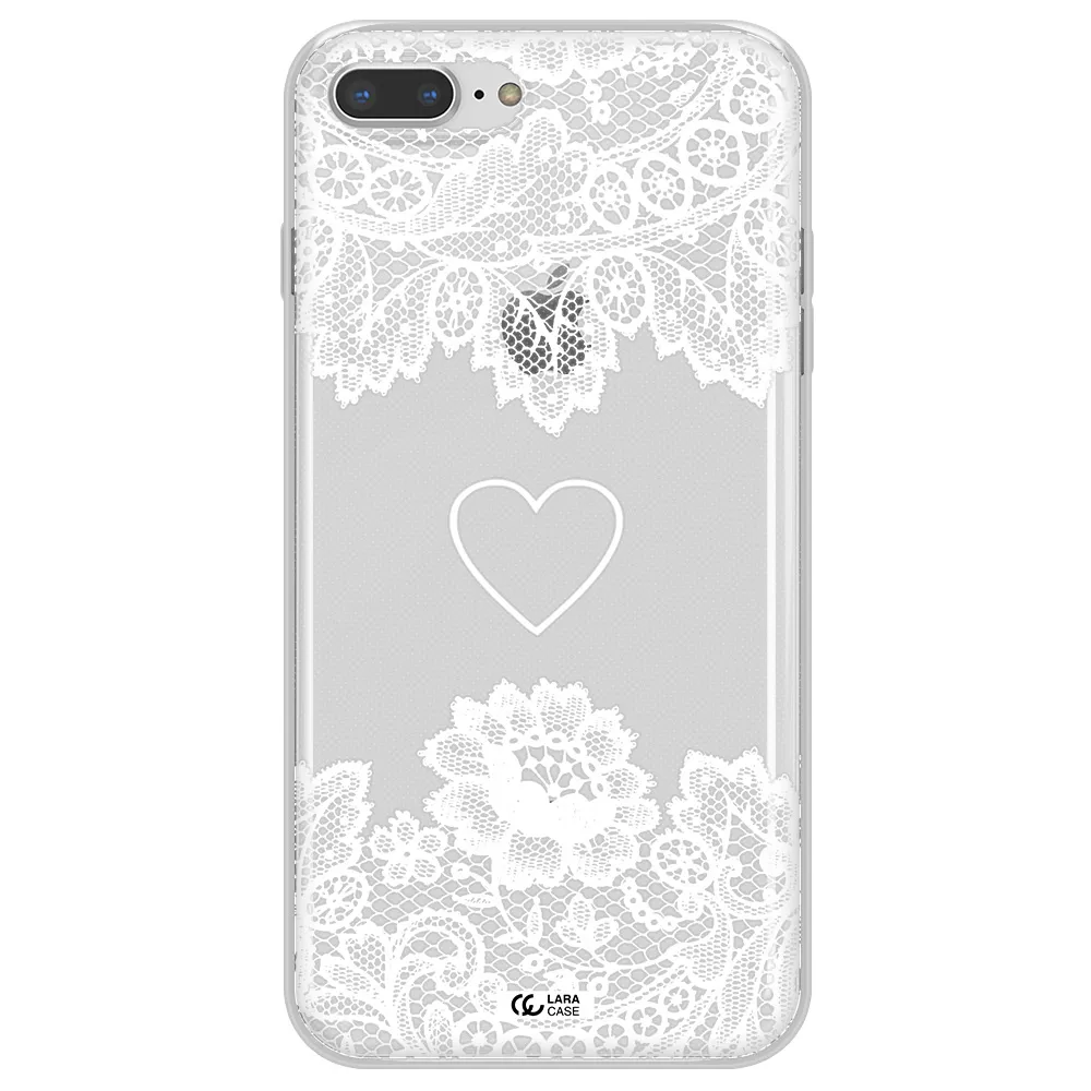 Mandala Heart Apple iPhone 8 plus Clear TPU Case