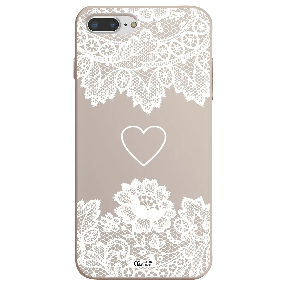 Mandala Heart Apple iPhone 8 plus Silicone Stone Case