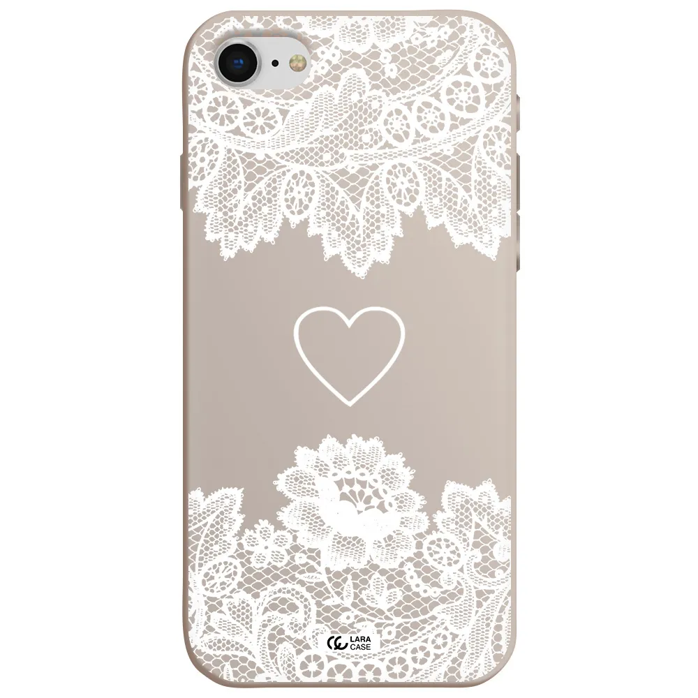Mandala Heart Apple iPhone se 2020 Silicone Stone Case