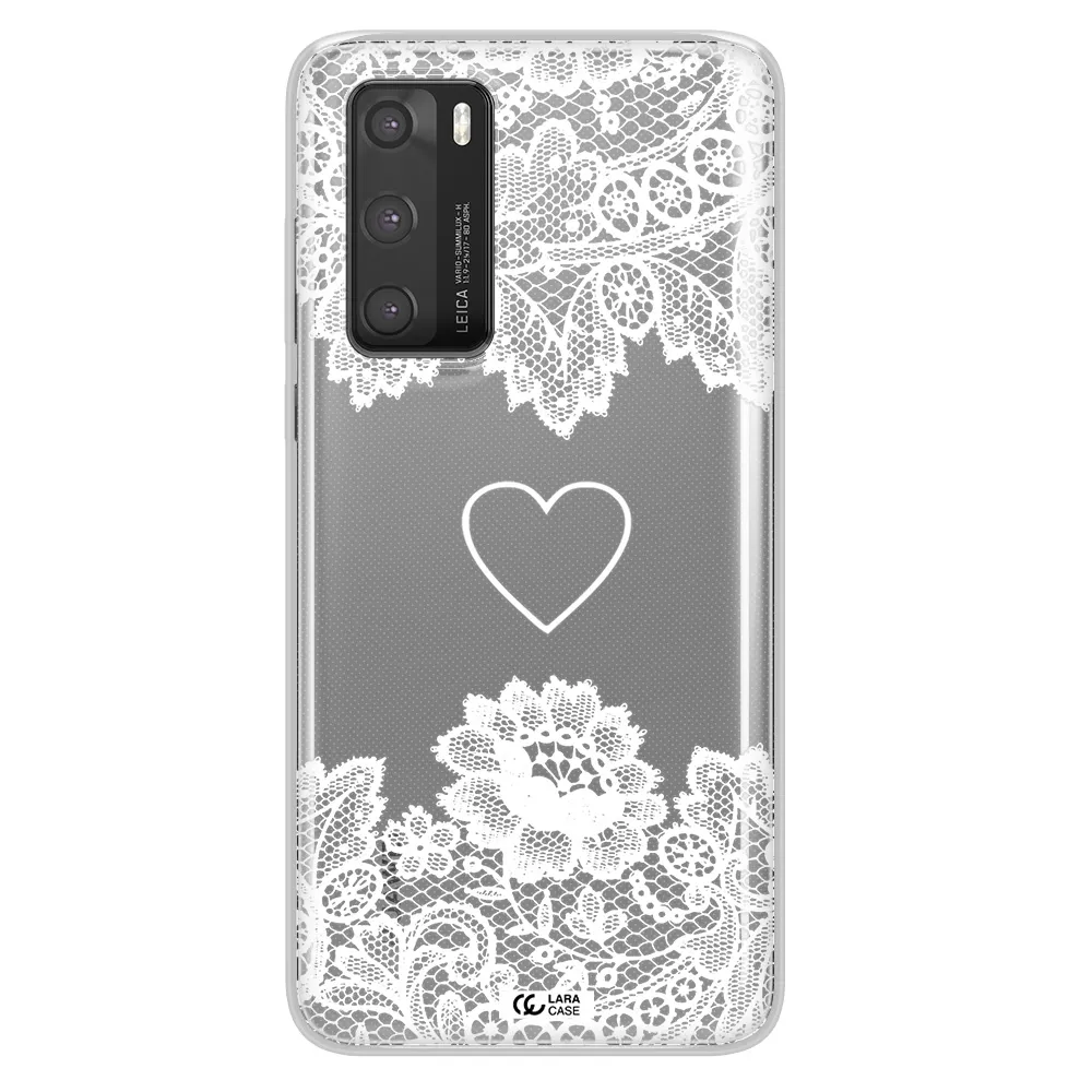 Mandala Heart Huawei P40 Clear TPU Case