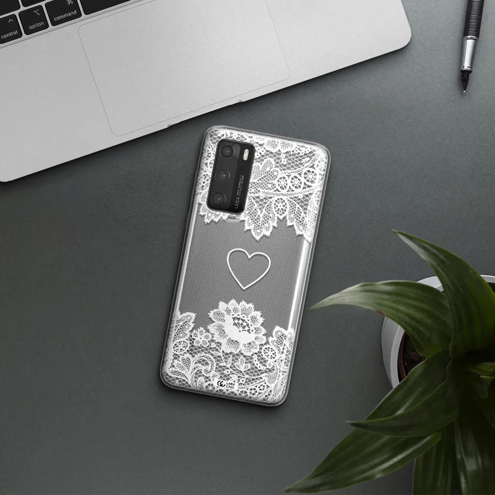 Mandala Heart Huawei P40 Clear TPU Case