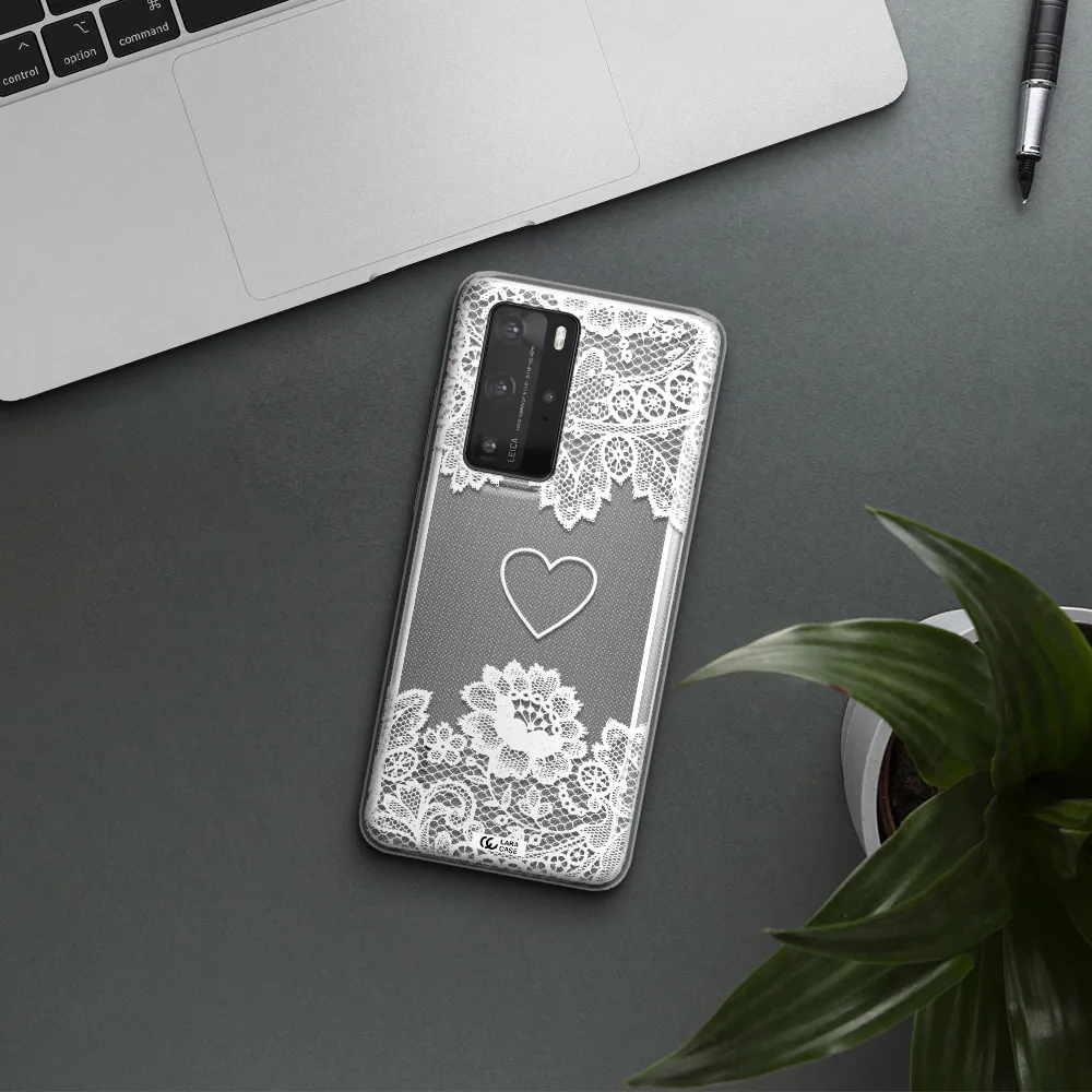 Mandala Heart Huawei P40 Pro Clear TPU Case