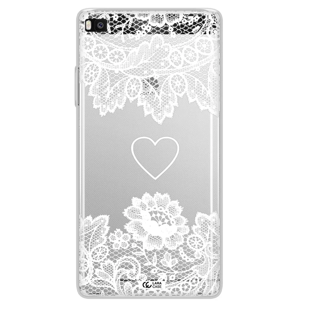 Mandala Heart Huawei P8 Clear TPU Case