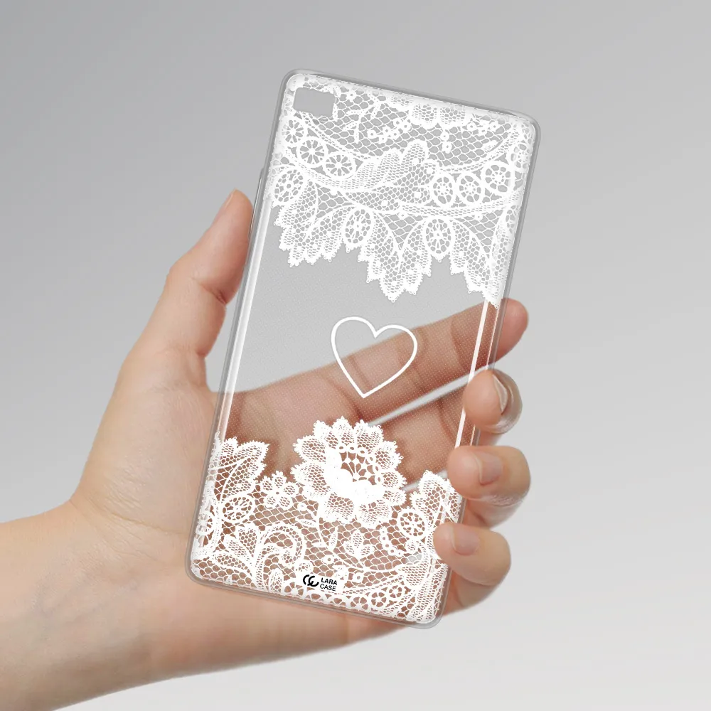 Mandala Heart Huawei P8 Clear TPU Case