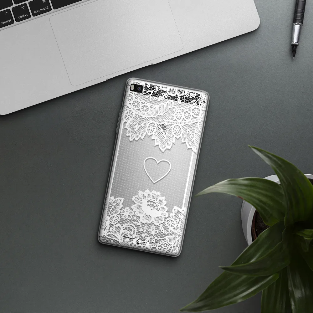 Mandala Heart Huawei P8 Clear TPU Case
