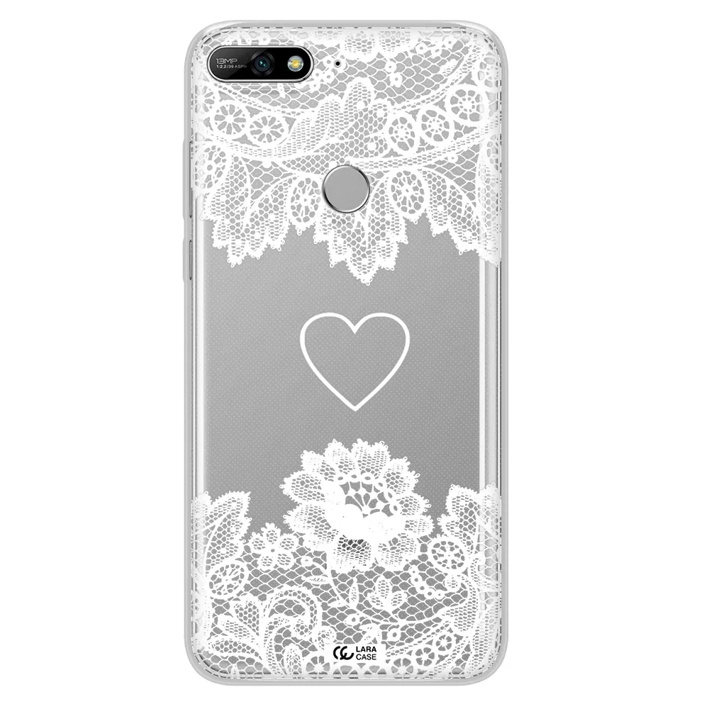 Mandala Heart Huawei Y7 2018 Clear TPU Case