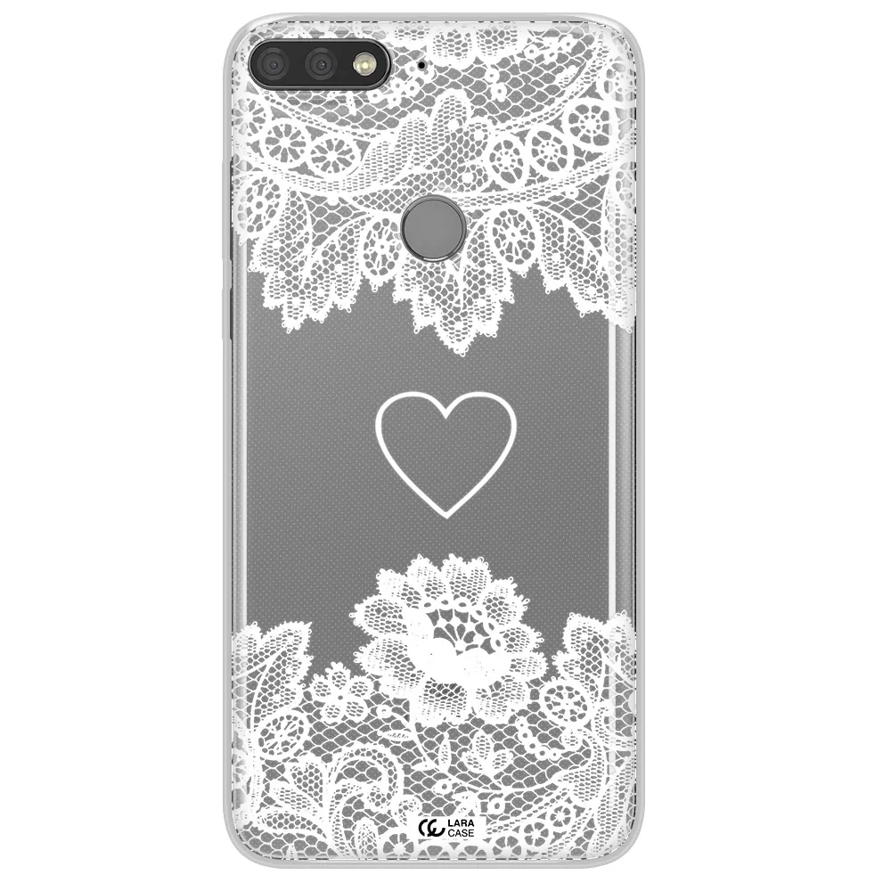 Mandala Heart Huawei Y7 Prime 2018 Clear TPU Case