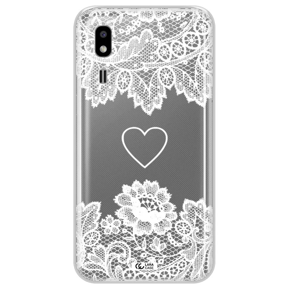 Mandala Heart Samsung A2 Core Clear TPU Case