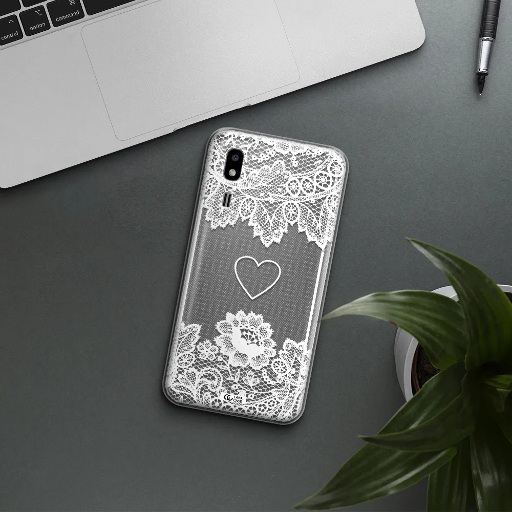 Mandala Heart Samsung A2 Core Clear TPU Case