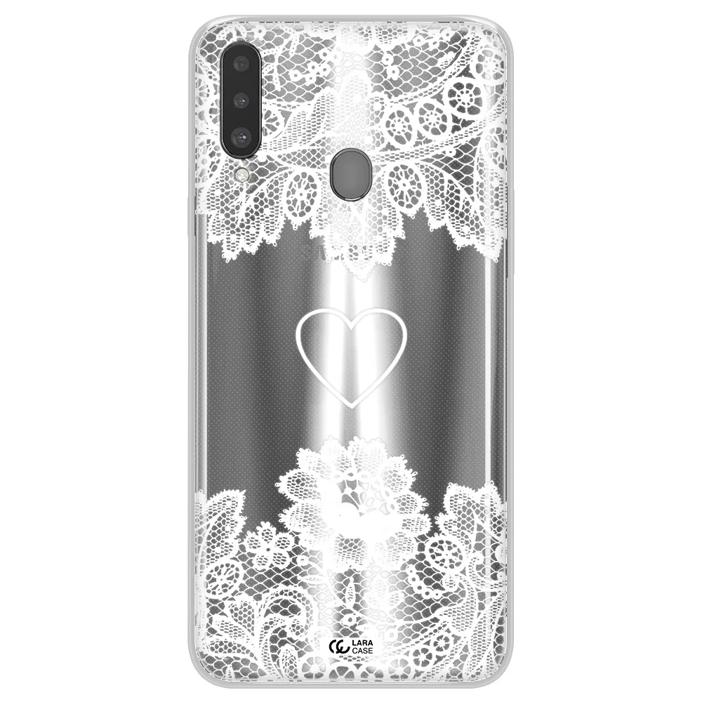Mandala Heart Samsung A20S Clear TPU Case