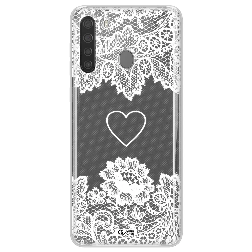 Mandala Heart Samsung A21 Clear TPU Case