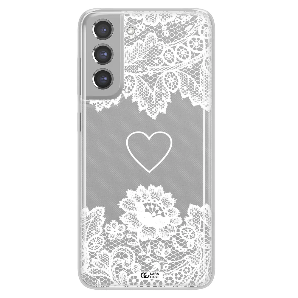 Mandala Heart Samsung A21 Fe Clear TPU Case