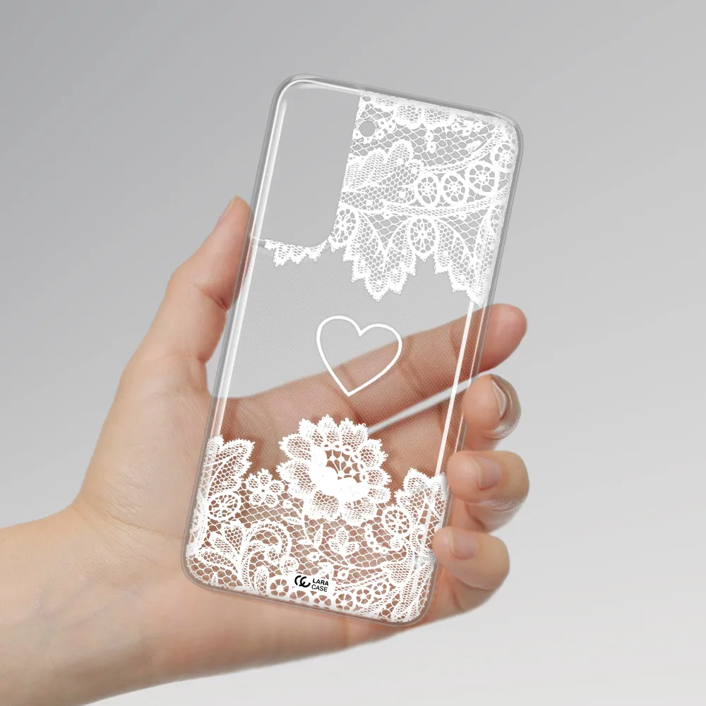 Mandala Heart Samsung A21 Fe Clear TPU Case