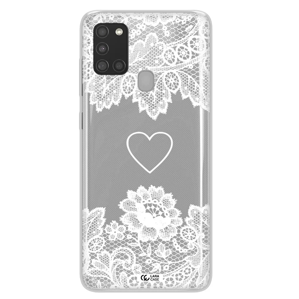 Mandala Heart Samsung A21S Clear TPU Case