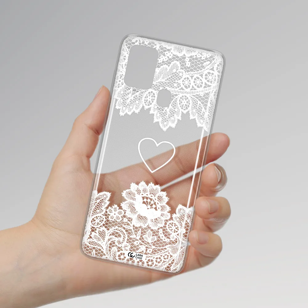 Mandala Heart Samsung A21S Clear TPU Case