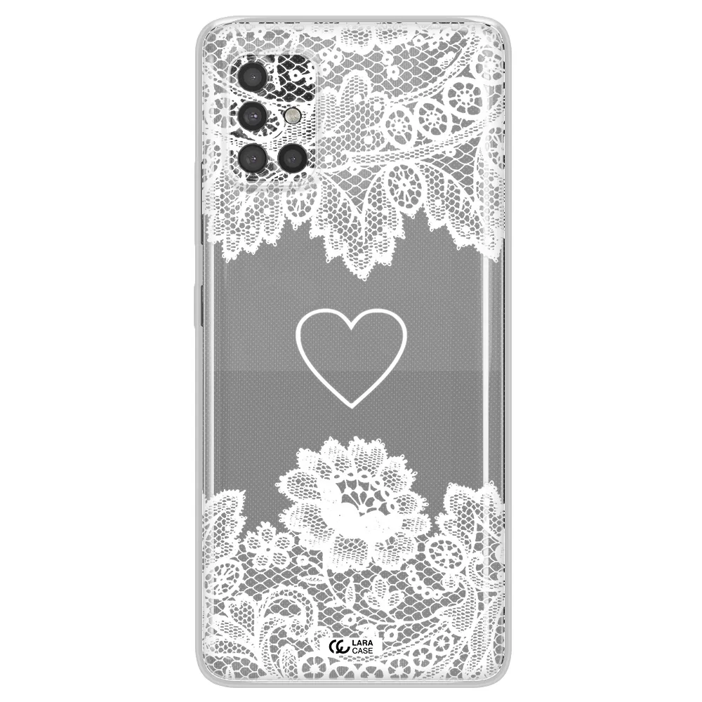 Mandala Heart Samsung A40S Clear Tpu Case