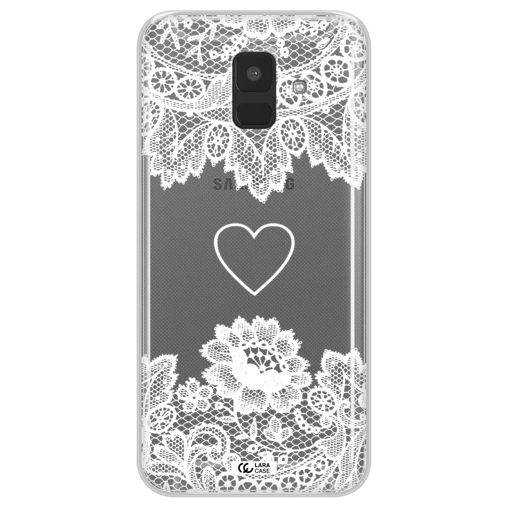 Mandala Heart Samsung A6 Clear TPU Case