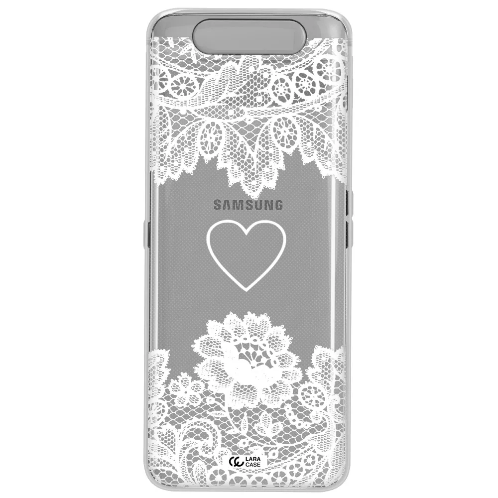 Mandala Heart Samsung A80 Clear TPU Case