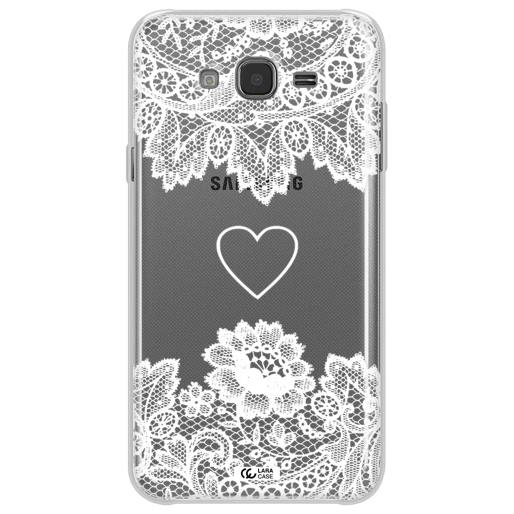 Mandala Heart Samsung J7 2015 Clear TPU Case