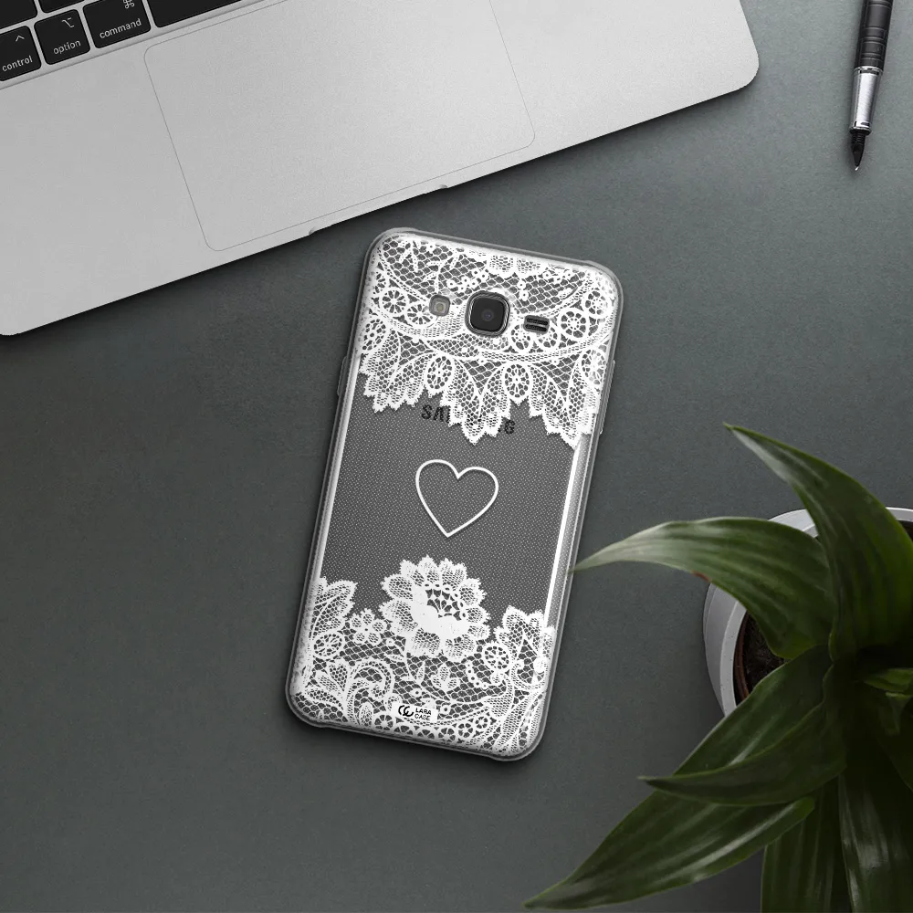 Mandala Heart Samsung J7 2015 Clear TPU Case