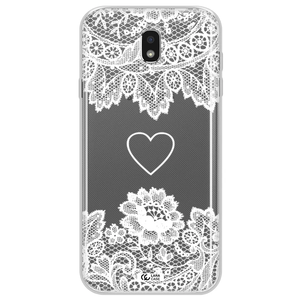 Mandala Heart Samsung J7 Pro Clear TPU Case