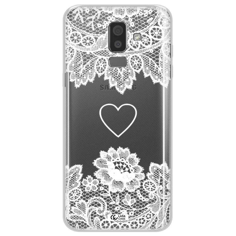 Mandala Heart Samsung J8 Clear TPU Case