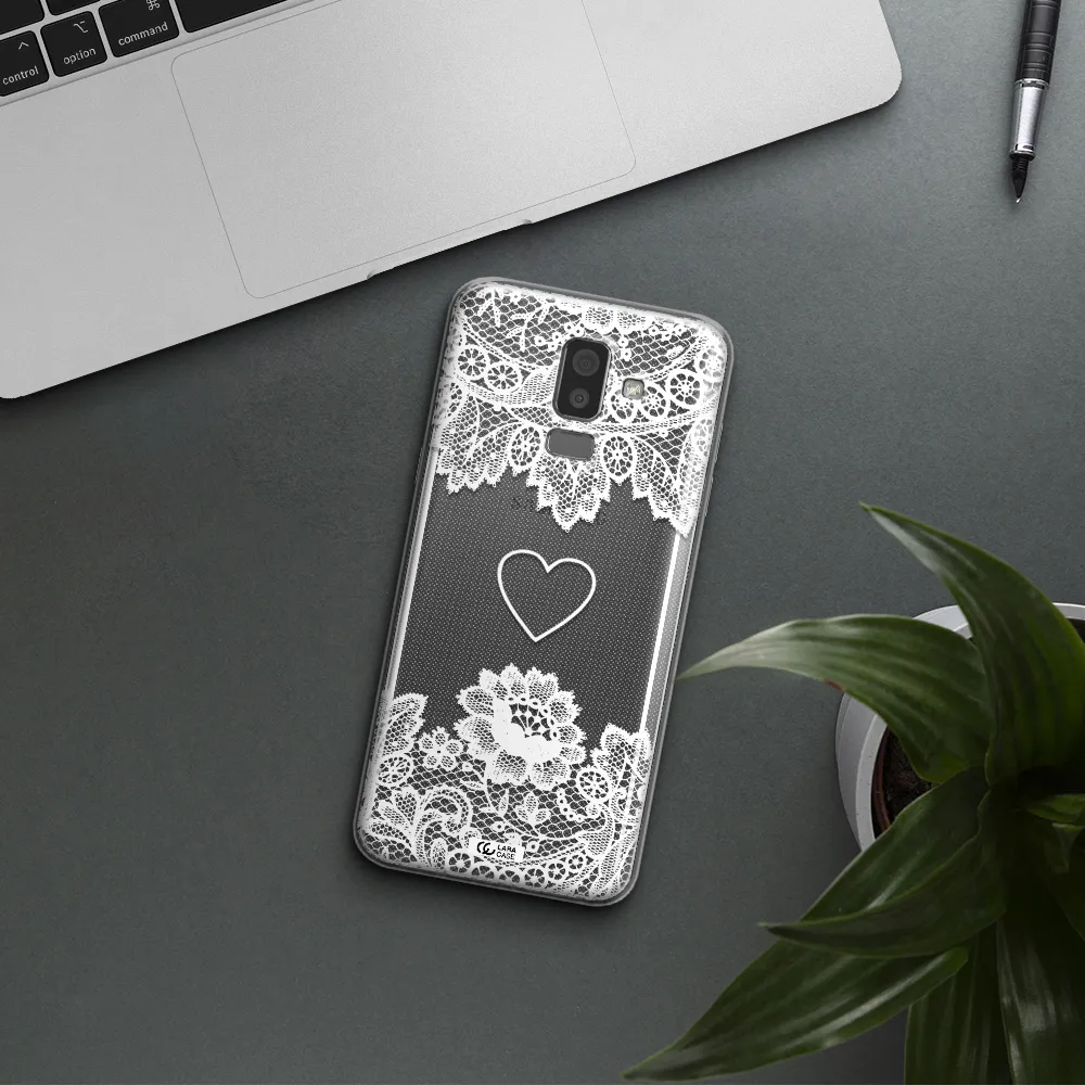 Mandala Heart Samsung J8 Clear TPU Case
