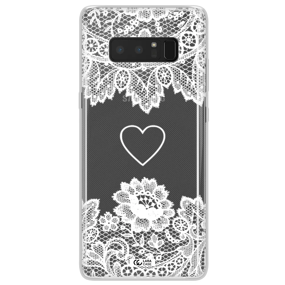 Mandala Heart Samsung Note 8 Clear TPU Case