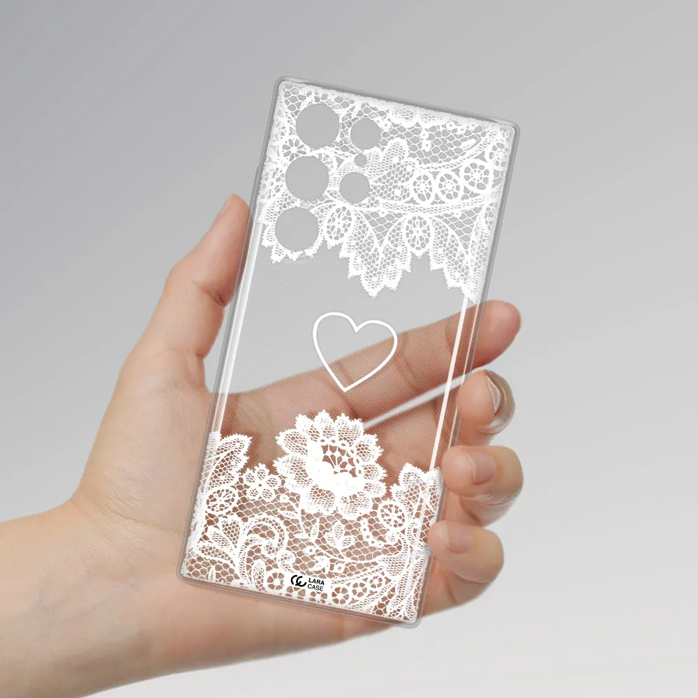 Mandala Heart Samsung S 22 Ultra Clear TPU Case
