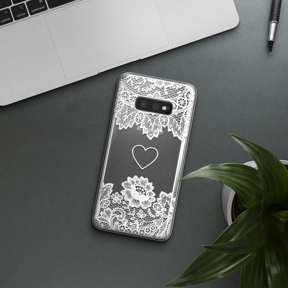 Mandala Heart Samsung S10e Clear TPU Case