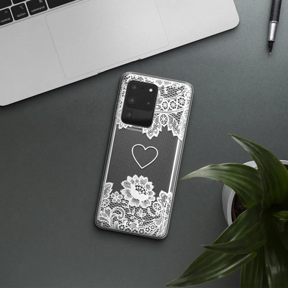 Mandala Heart Samsung S20 Ultra Clear TPU Case
