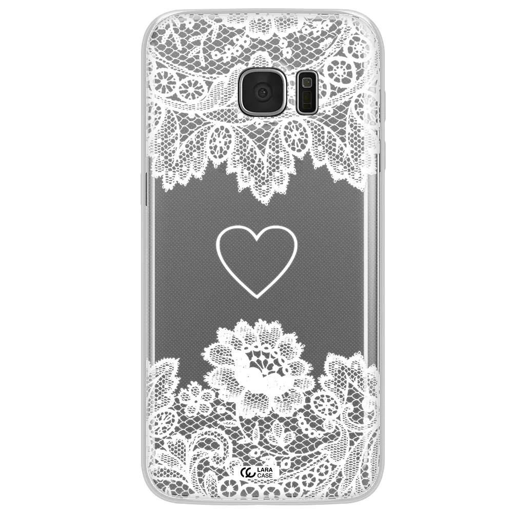 Mandala Heart Samsung S7 Edge Clear TPU Case