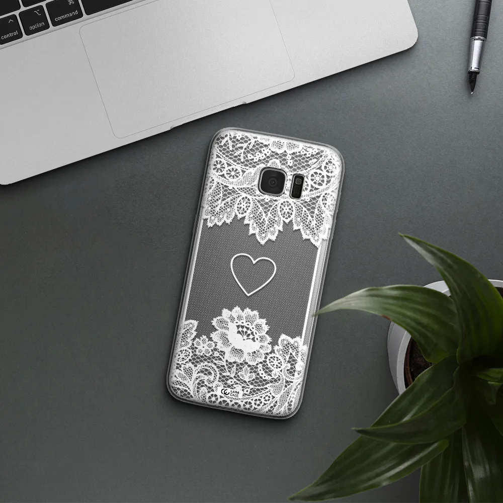 Mandala Heart Samsung S7 Edge Clear TPU Case