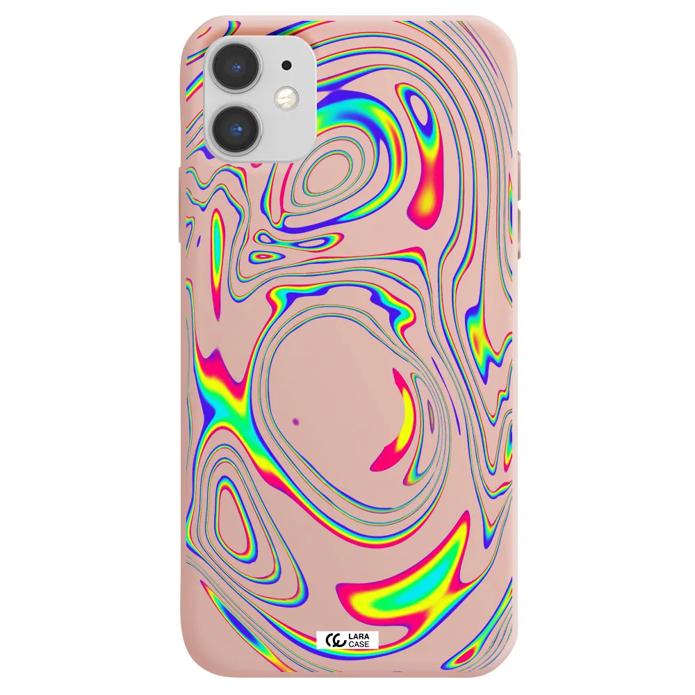 High Vibes Apple iPhone 11 Silicone pastel pink Case