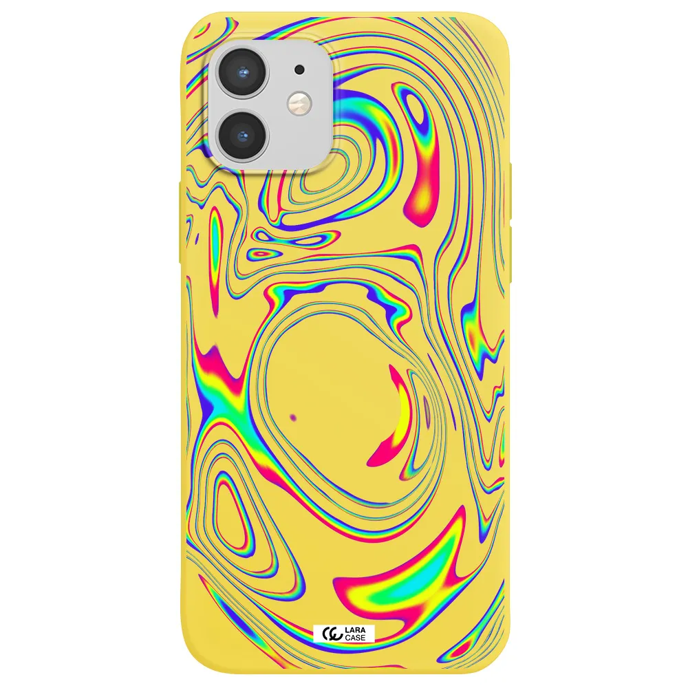 High Vibes Apple iPhone 12 mini Silicone canary yellow Case