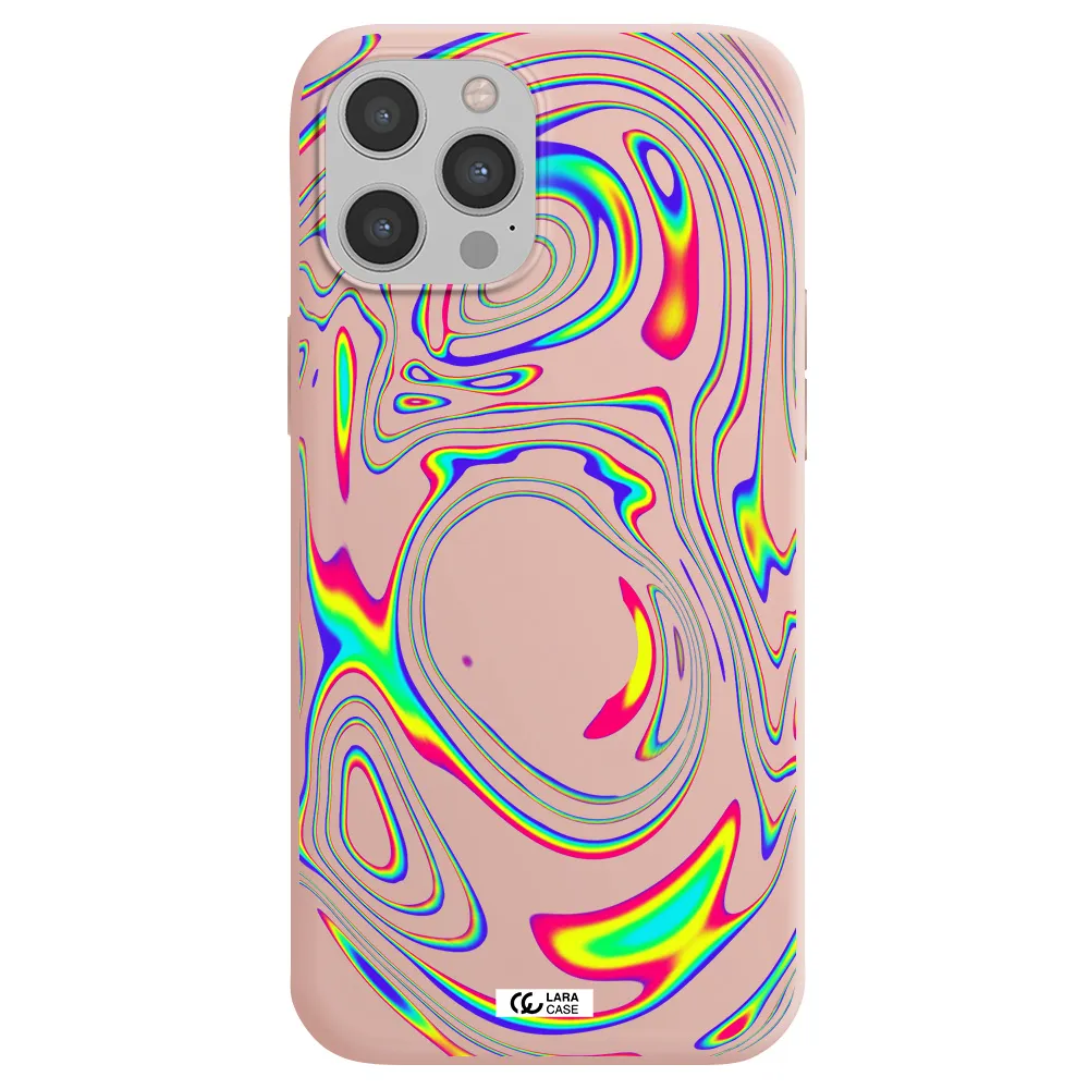 High Vibes Apple iPhone 12 pro max Silicone pastel pink Case