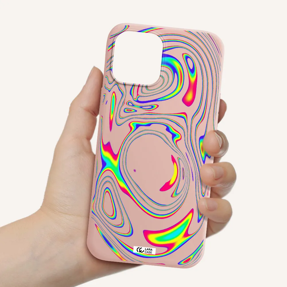 High Vibes Apple iPhone 12 pro max Silicone pastel pink Case