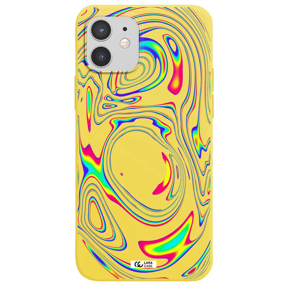 High Vibes Apple iPhone 12 Silicone canary yellow Case