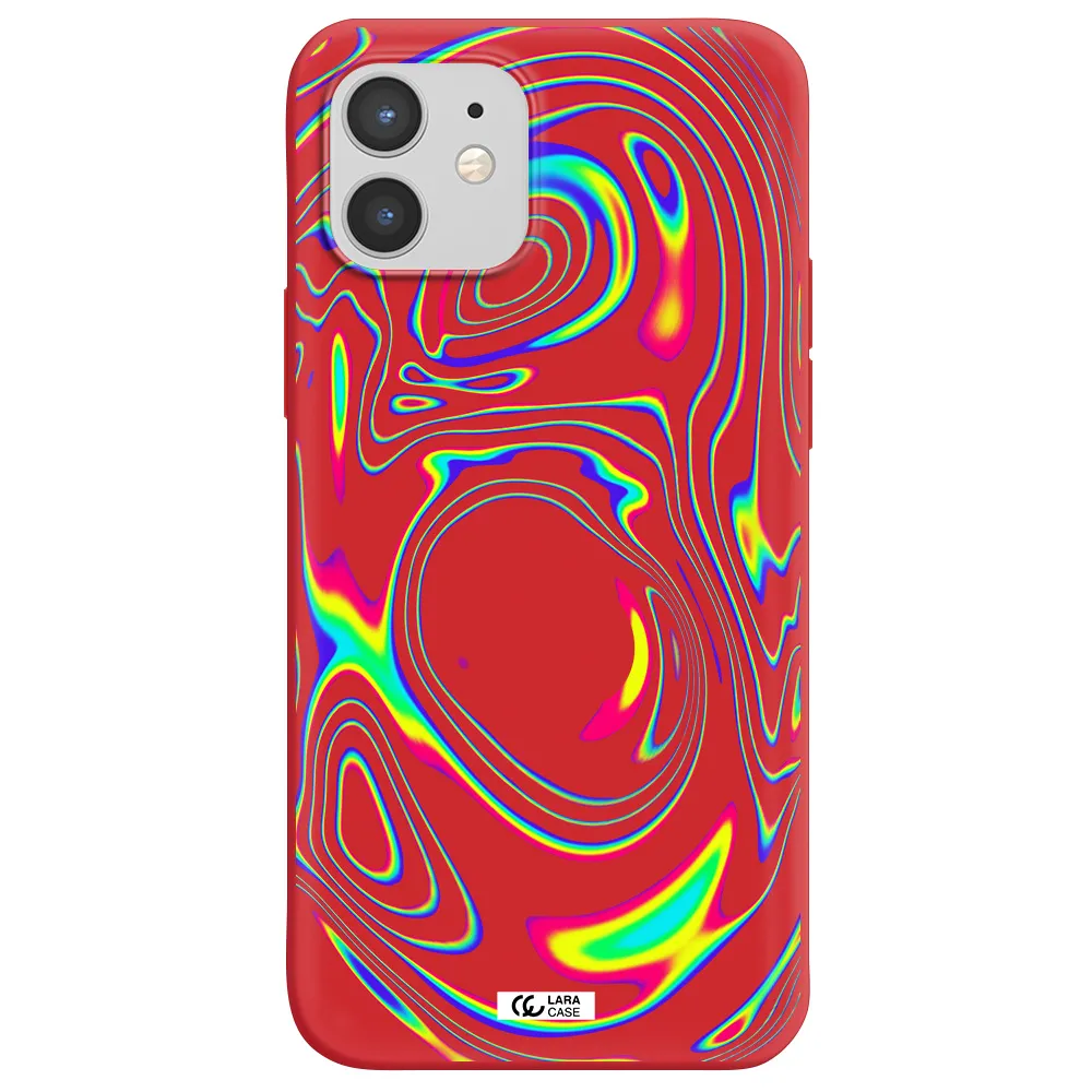 High Vibes Apple iPhone 12 Silicone Imperial Red Case