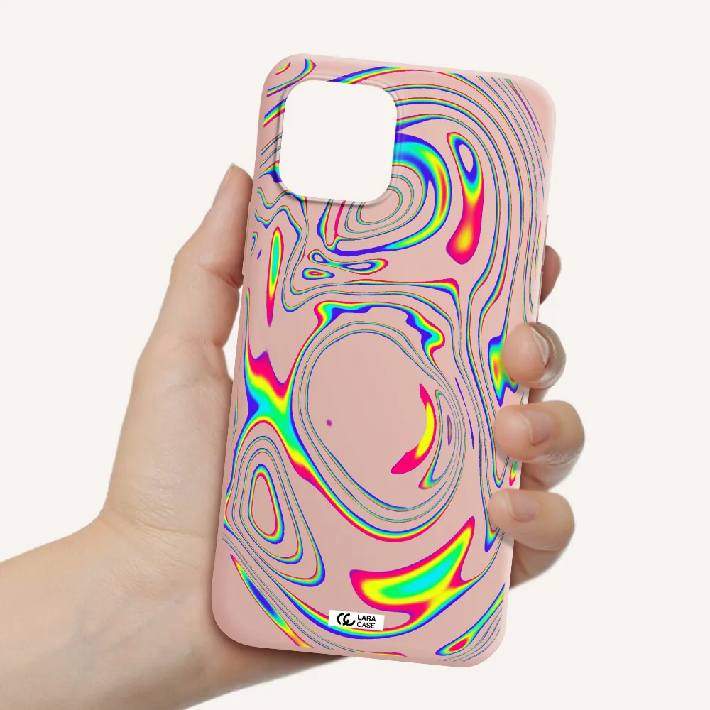 High Vibes Apple iPhone 12 Silicone pastel pink Case