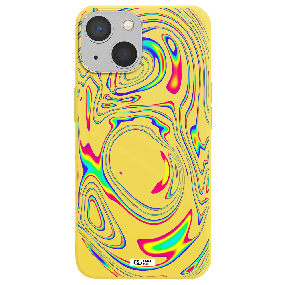High Vibes Apple iPhone 13 mini Silicone canary yellow Case