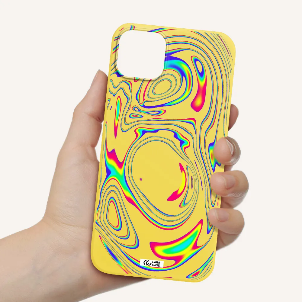 High Vibes Apple iPhone 14 plus Silicone canary yellow Case